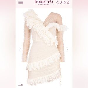 House of CB Sorrel Cream One-Shoulder Dress